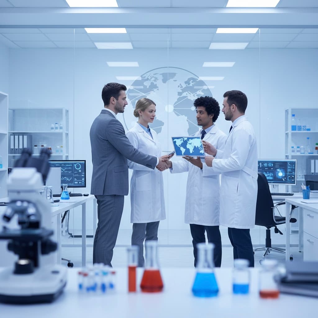 Medical professionals collaborating