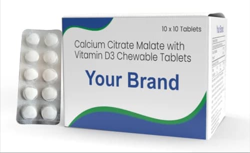 Calcium Citrate Malate With Vitamin D3 Chewable Tablet packaging